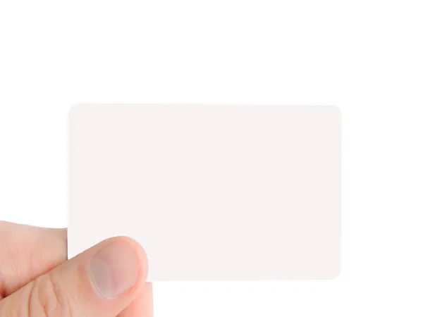 Mão segurar cartão de visita — Fotografia de Stock