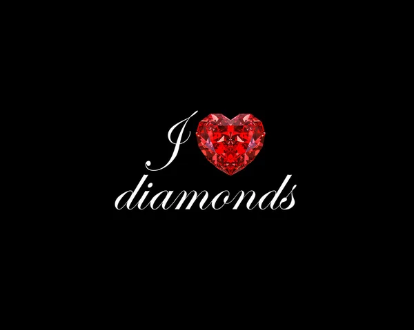 I love diamonds — Stock Photo, Image