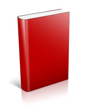 3D kırmızı kitap ayakta