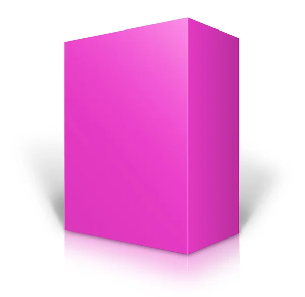 Caja rosa — Vector de stock