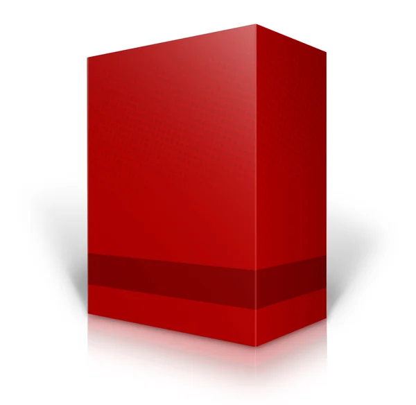 Caja roja 3D — Vector de stock