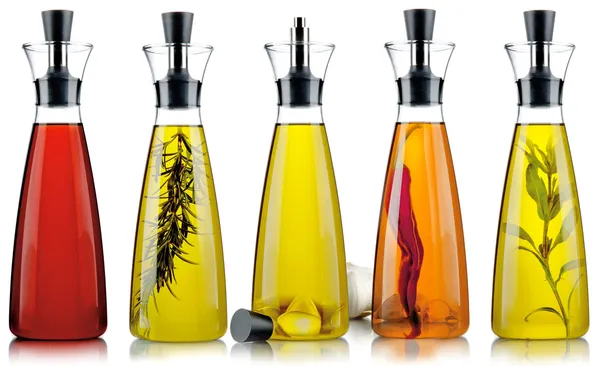 Bottles of oil — Stock Photo, Image