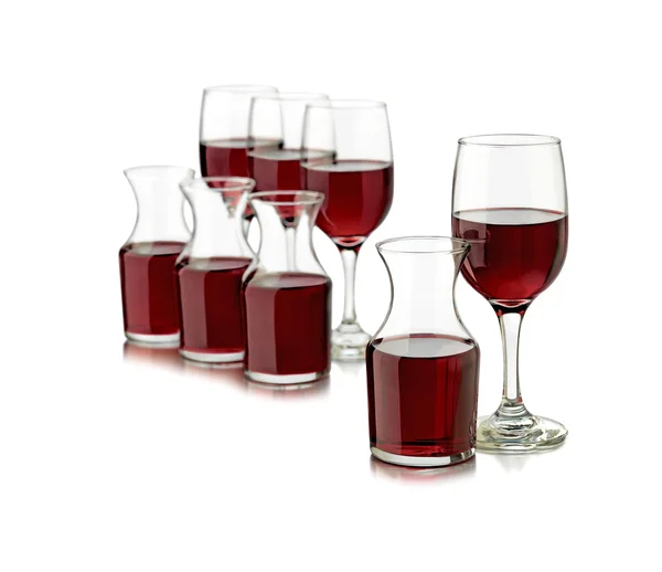 Red wine glasses — Stock Photo, Image