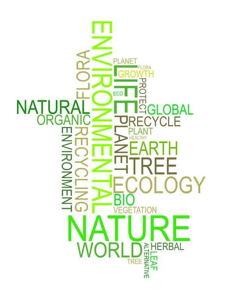 Ecología hecha de palabras — Archivo Imágenes Vectoriales