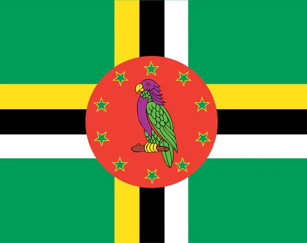 Bandiera Dominica — Foto Stock