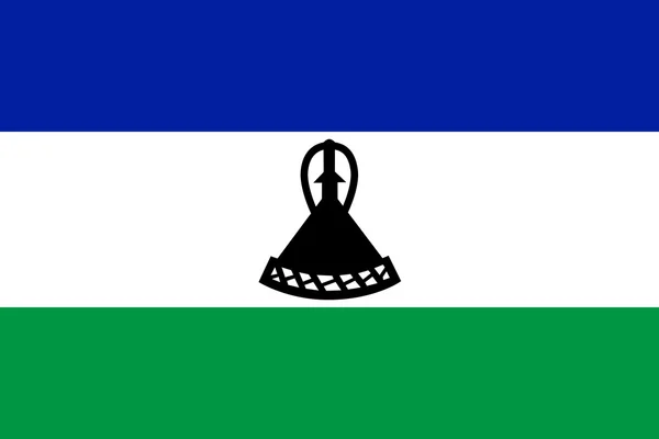 Lesotho-Flagge — Stockfoto