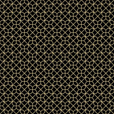 Geometrik Vektör Kusursuz Desen Arkaplanı. Soyut Dekoratif Lüks Lineer Modern Doku Arkaplanı. Antika Sanat Deco Sanat Nouveau Muhteşem Gatsby Grafik Tasarımı. Retro Vintage Süslü Doğu Şam Duvar Kağıdı. Monokromatik Açık Gri
