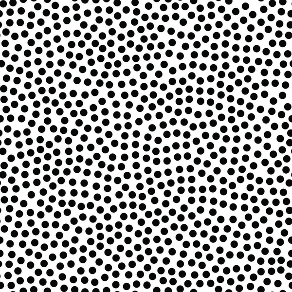 Чорно Білий Геометричний Горошок Безшовний Векторний Візерунок Монохроматичний Простий Фон — стоковий вектор