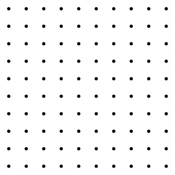 Schwarz Weißes Geometrisches Polka Dot Seamless Vector Pattern Monochromatischer Einfacher — Stockvektor