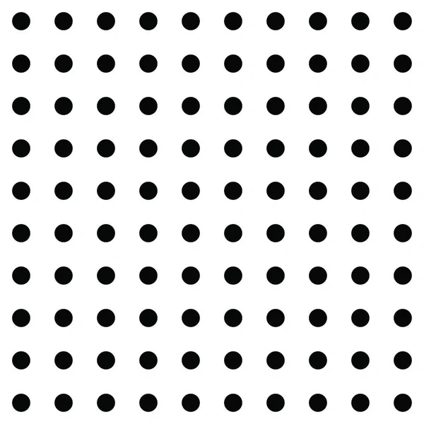 Black White Geometric Polka Dot Seamless Vector Pattern Monochromatic Simple — 图库矢量图片