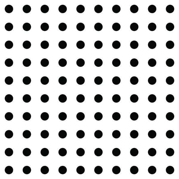 黑色白色几何波尔卡点无缝线矢量图案 单色简单半色调背景 单色装饰点壁纸 Halftones作用于现代最小重复纹理 大中型正则小对称性直角对称性 — 图库矢量图片