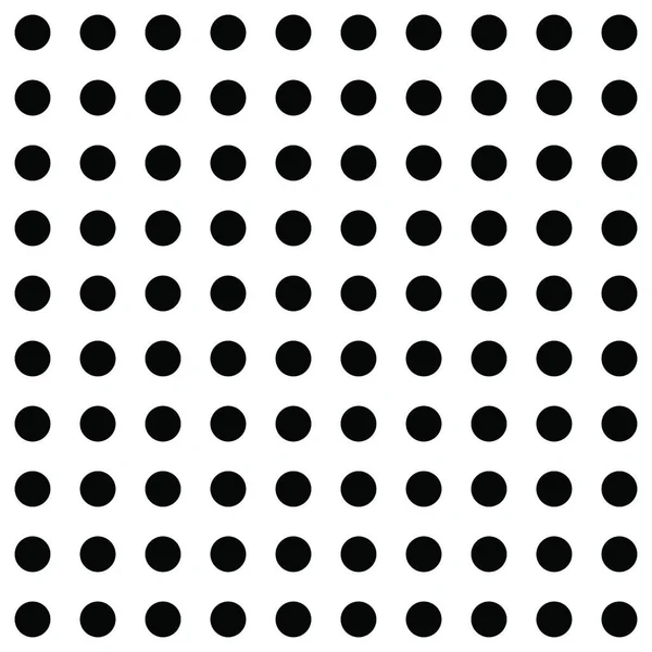 Schwarz Weißes Geometrisches Polka Dot Seamless Vector Pattern Monochromatischer Einfacher — Stockvektor