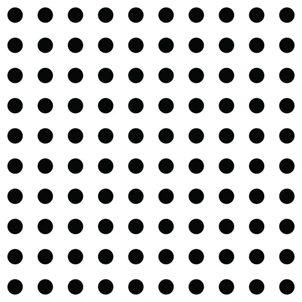 Black White Geometric Polka Dot Seamless Vector Pattern Monochromatic Simple — 图库矢量图片