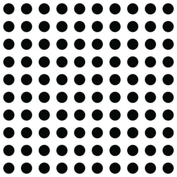 Schwarz Weißes Geometrisches Polka Dot Seamless Vector Pattern Monochromatischer Einfacher — Stockvektor