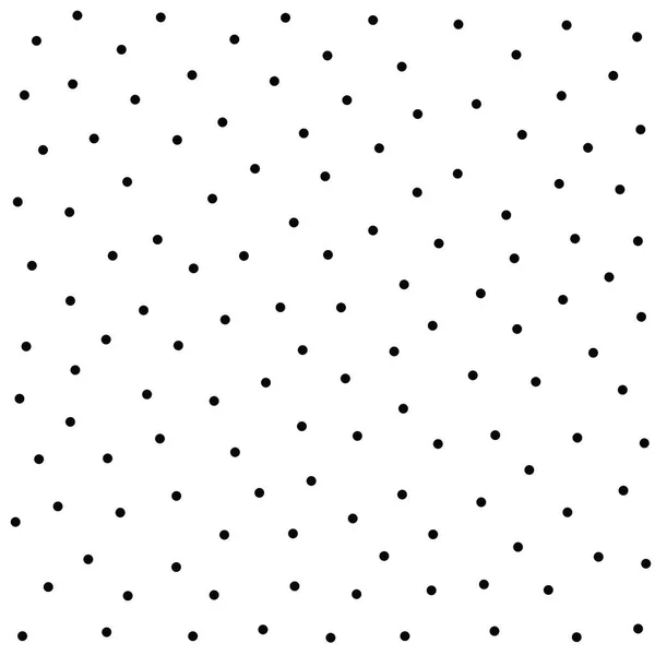 Preto Branco Geométrico Polka Dot Padrão Vetor Sem Costura Monocromático — Vetor de Stock