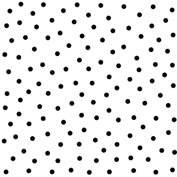 Schwarz Weißes Geometrisches Polka Dot Seamless Vector Pattern Monochromatischer Einfacher — Stockvektor
