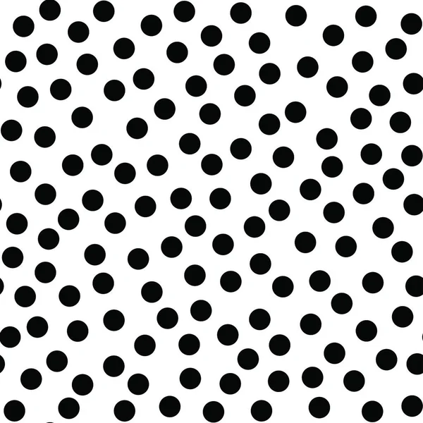 Czarny Biały Wzór Geometryczny Polka Dot Bezszwowy Wektor Monochromatyczne Proste — Wektor stockowy