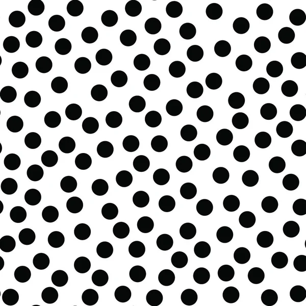 Modèle Vectoriel Sans Couture Pois Géométrique Blanc Noir Monochromatique Simple — Image vectorielle