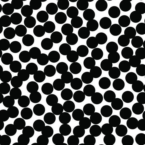 Czarny Biały Wzór Geometryczny Polka Dot Bezszwowy Wektor Monochromatyczne Proste — Wektor stockowy