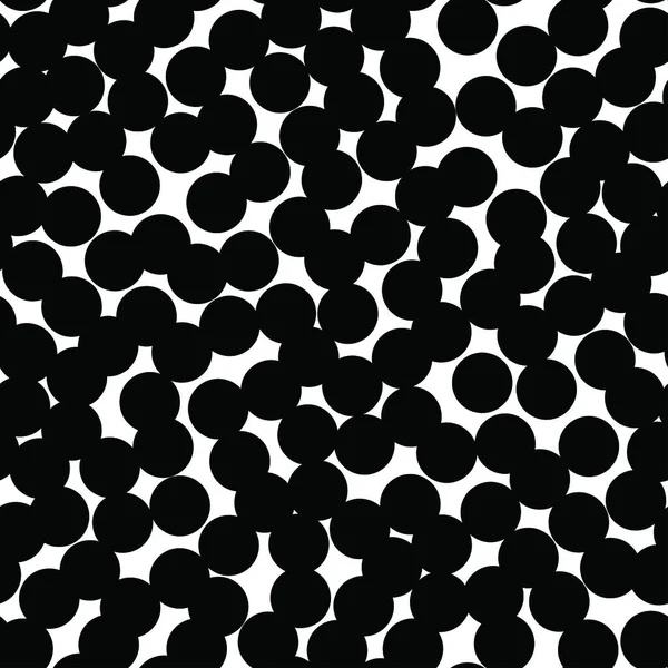 Nero Bianco Geometrico Polka Dot Senza Soluzione Continuità Modello Vettoriale — Vettoriale Stock