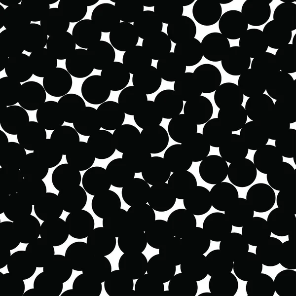 Black White Geometric Polka Dot Seamless Vector Pattern Monochromatic Simple — 图库矢量图片