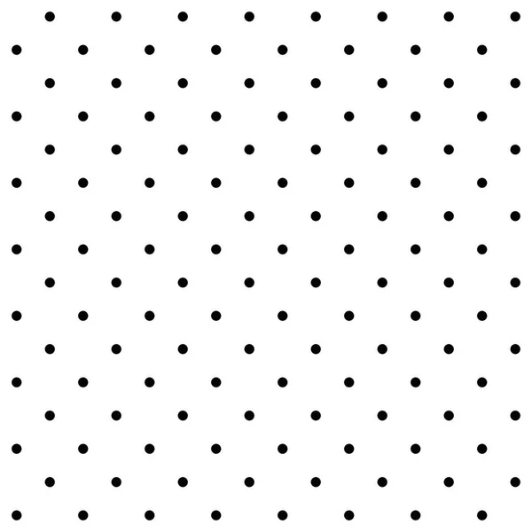 黑色白色几何波尔卡点无缝线矢量图案 单色简单半色调背景 单色装饰点壁纸 Halftones作用于现代最小重复纹理 中正则小型对称性小对称性直角 — 图库矢量图片