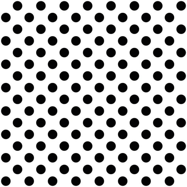 Czarny Biały Wzór Geometryczny Polka Dot Bezszwowy Wektor Monochromatyczne Proste — Wektor stockowy