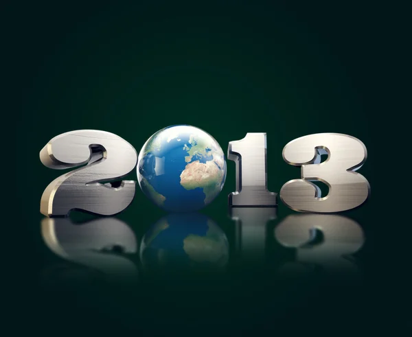 Harde stalen cool 2013 met mooie globe — Stockfoto