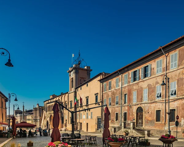 Tarquinia Viterbo Lazio Itálie Hlavní Náměstí Obce Restauracemi Bary Venkovními — Stock fotografie