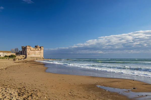 Santa Marinella Rome Lazio Olaszország Santa Severa Tengerparti Kastélya Egy — Stock Fotó