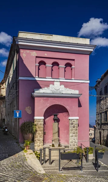 Piccolo Borgo Tolfa Nel Lazio Uno Scorcio Della Città Con — Foto Stock