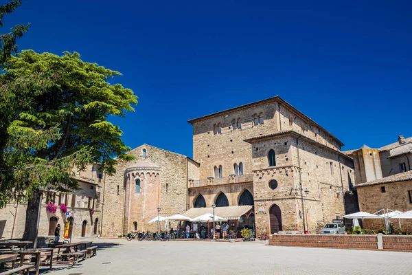 June 2022 Perugia Umbria Italy Square Medieval Village Bevagna Ancient — Stock Photo, Image