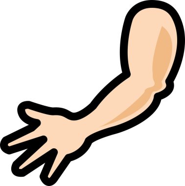 Human arm and hand extended clipart