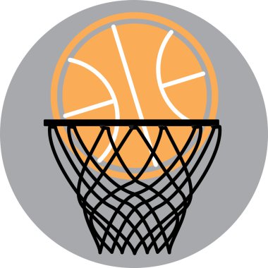 bir çember içinde basketbol