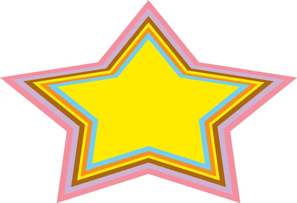 Cadre étoile urbain jaune — Image vectorielle