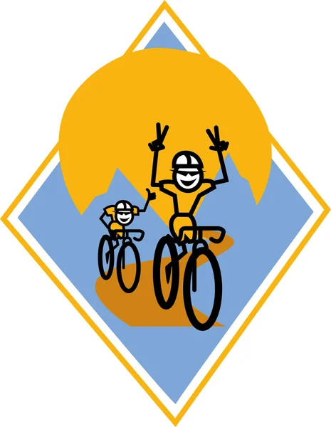 Bicicleta de ciclismo — Vector de stock