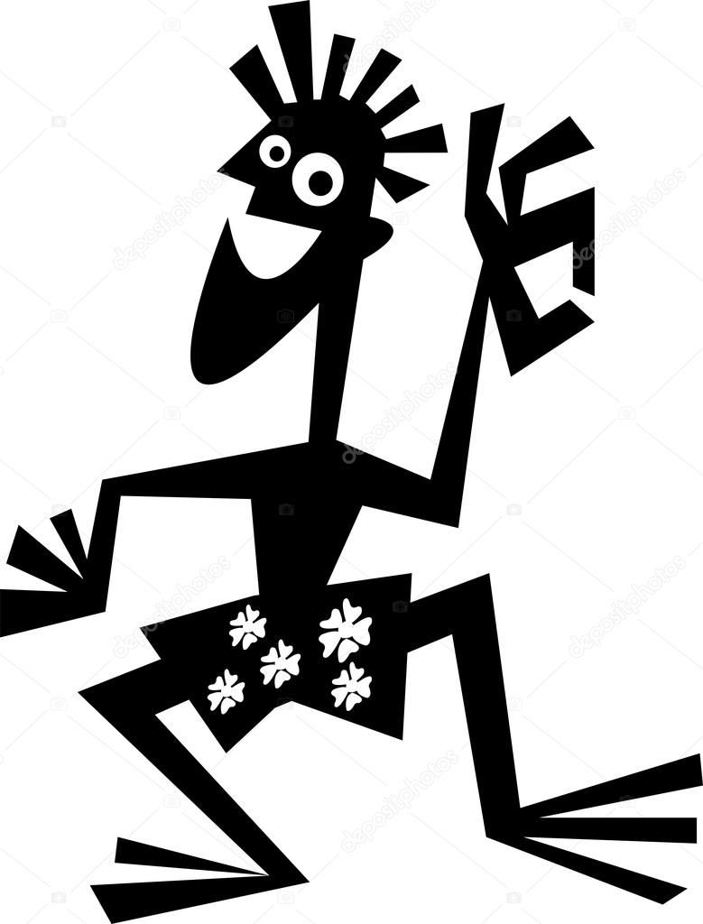 Silhouetted surfer dude wearing floral shorts and waving on the beach ⬇