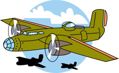 uçan uçaklar yeşil bombardıman uçağı