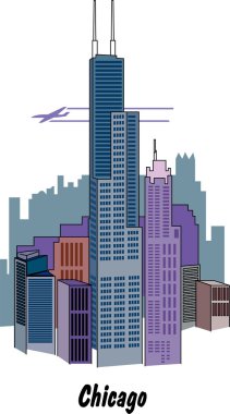 Chicago Illinois silueti