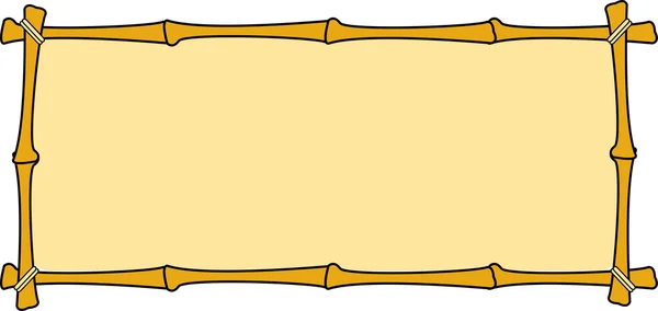 Баннер с бамбуковой границей — стоковый вектор