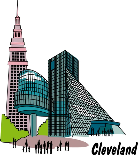 Cleveland ohio clipart. — Wektor stockowy