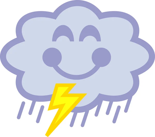 Cloud that is happy and raining — Stock Vector