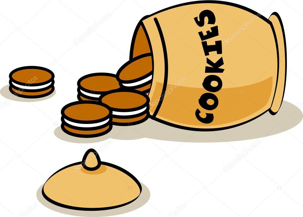 Cookie jar laying on its side