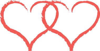 Anahattı hazırlanmış iki kalp