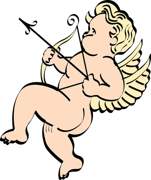 Design de tatouage flèche Cupidon — Image vectorielle