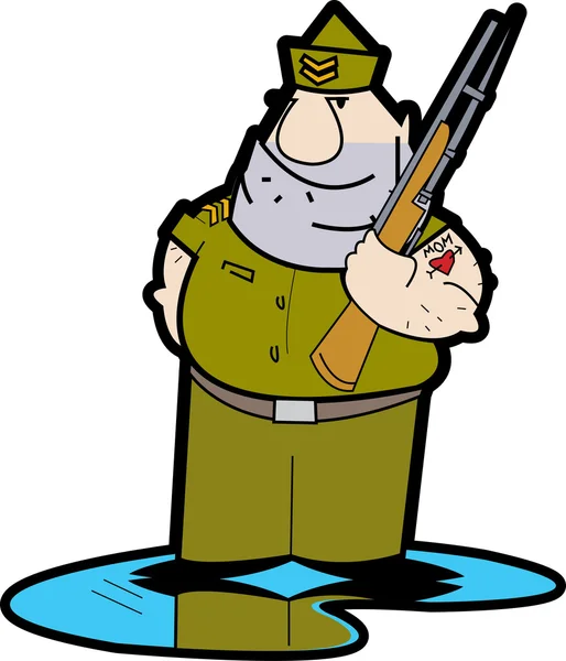 Cartoon Sergeant — Stockvektor