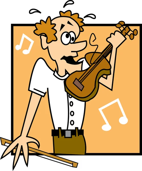 Cartoon musicista — Vettoriale Stock