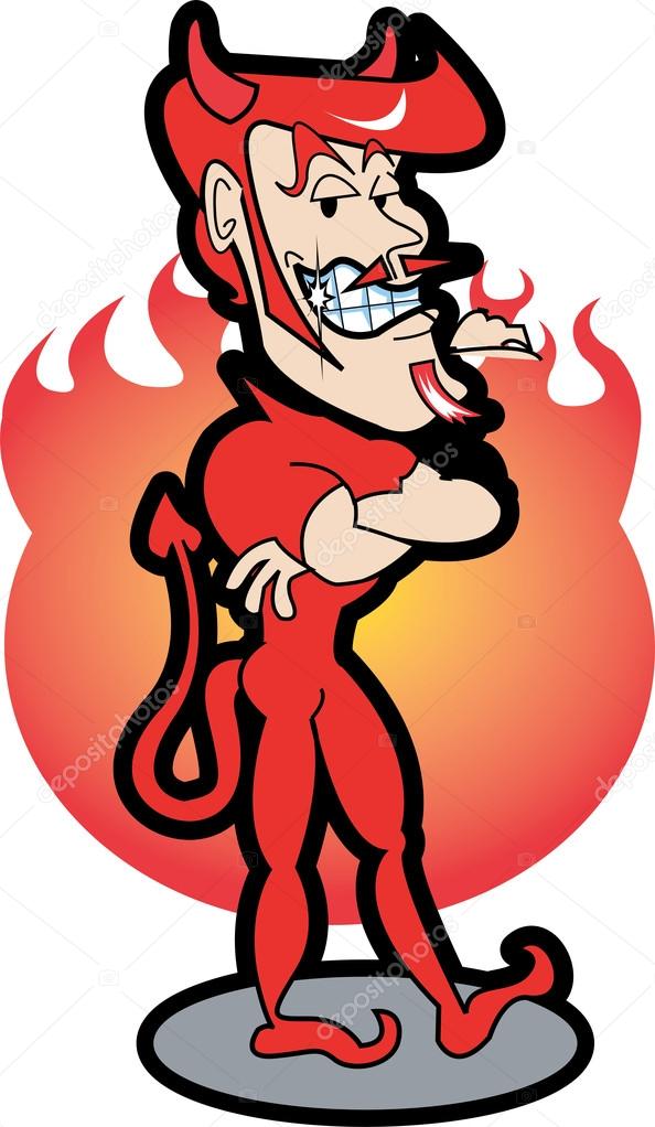 Clip Art Devil Devil Satan Clip Art — Stock Vector
