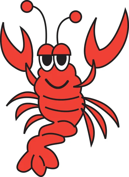 Happy Red Lobster — Stock Vector