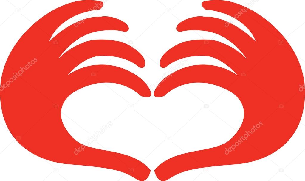 Pair Of Hands Coming Together To Form The Shape Of A Heart